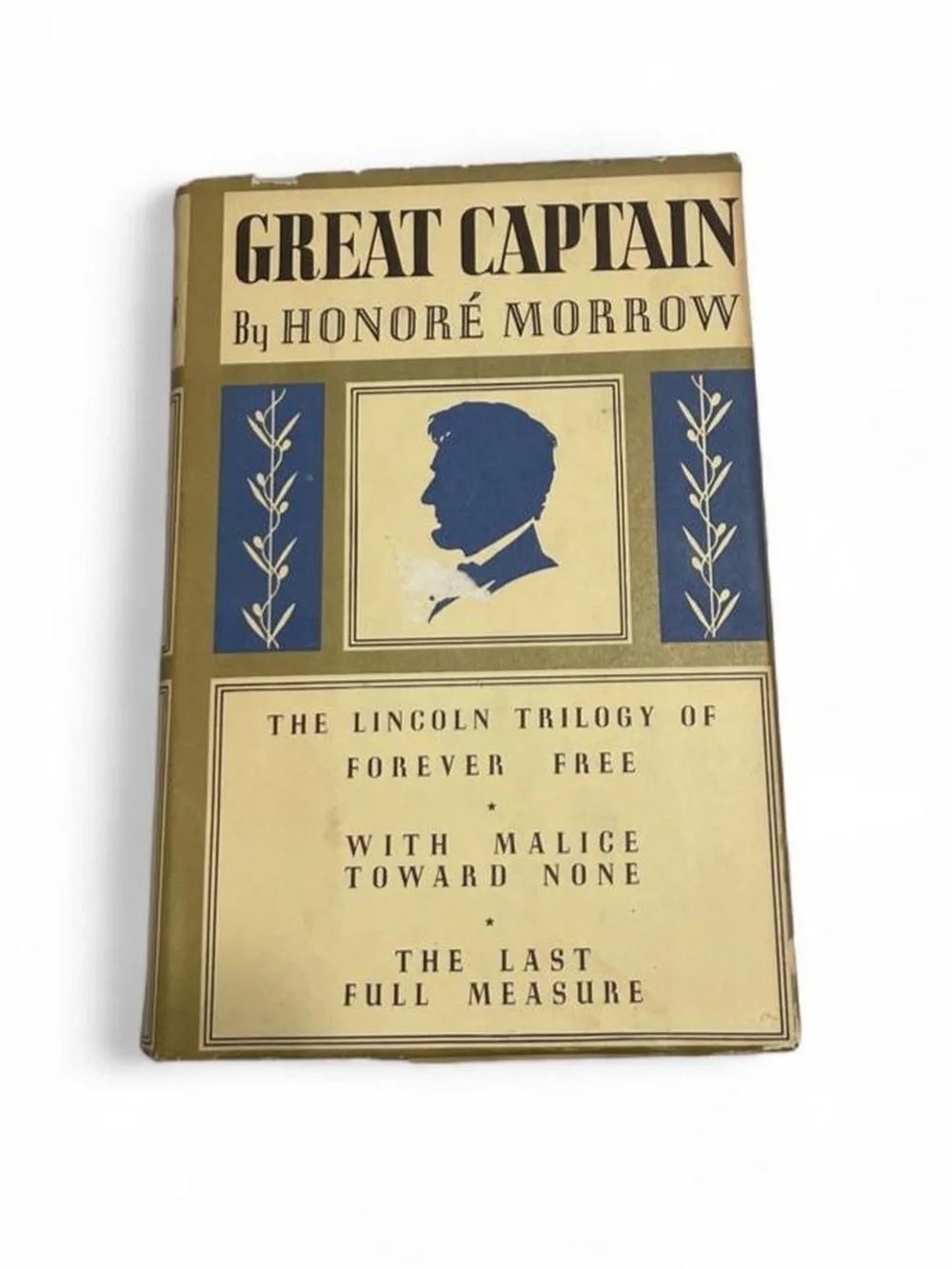 Great Captain Hardcover Vintage Abraham Lincoln Book Trilogy Honore Morrow